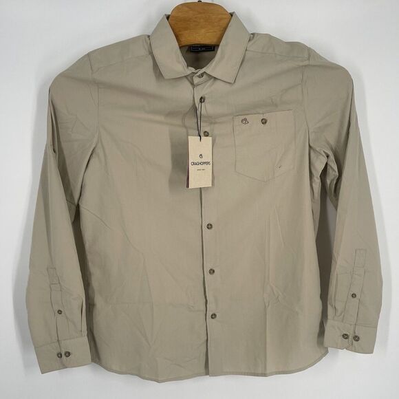 Blue Q Other - Craghoppers Kiwi Long Sleeve Shirt Oatmeal Tan‎ Outdoor Trail Hiking Top Mens M